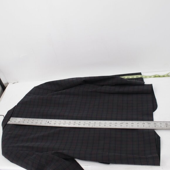 John Varvatos Sport Coat Mens 40R Cotton Blend Soho Fit Two Button Plaid notch - Picture 6 of 13